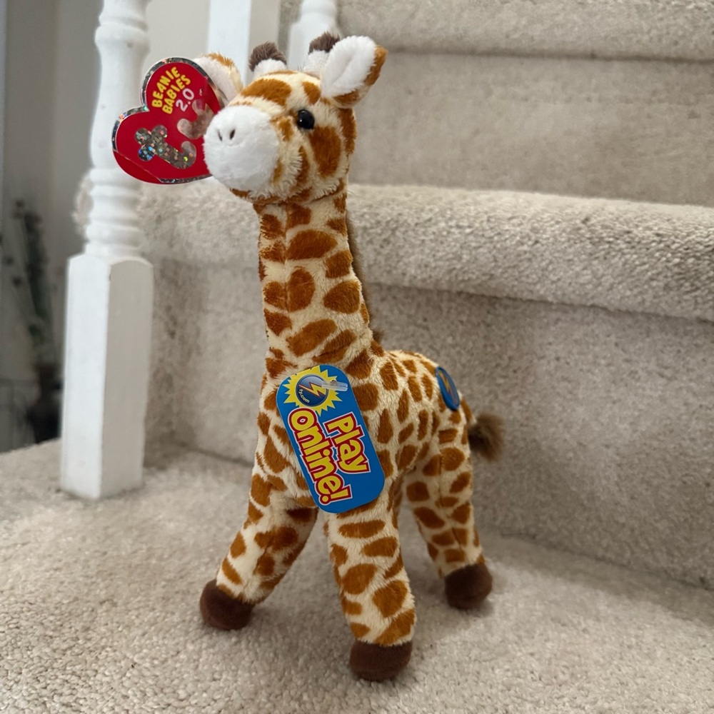 Ty Beanie Babies 2.0 Topper The Giraffe (Unused Code) 8.5" New with Mint Tags